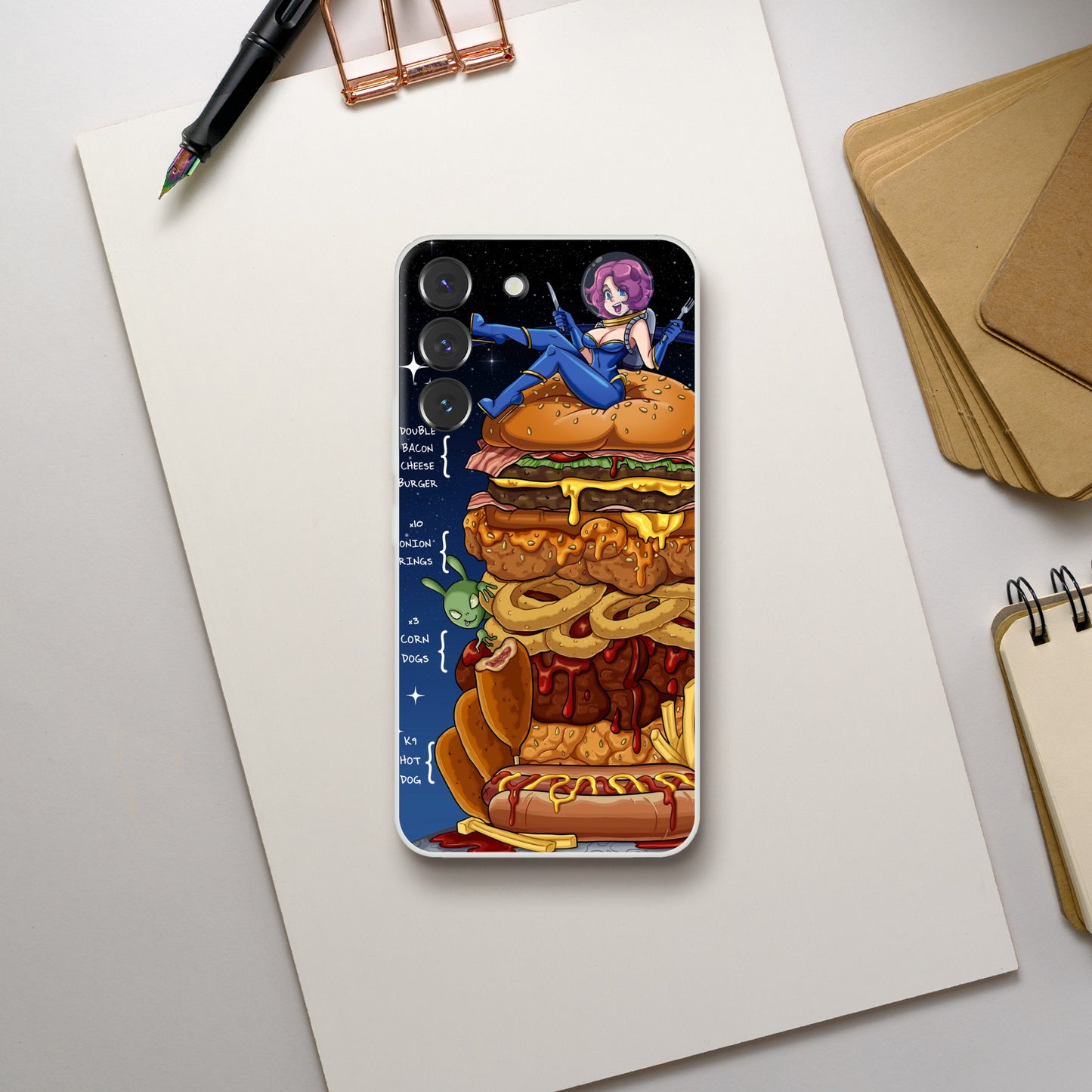 Cafe at the end of the universe 42 food challenge artwork Flexi phone case
